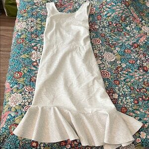 Banana Republic Gray Cross back ponte dress